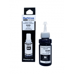 Контейнер з чорнилом Premium Quality для Epson  L100/L110/L120/L121/L130/L1300 /L132/L200/L210/L220/L222/L300/L3050/ L3060/L3070/L312/L350/ L355/L362/L364 /L365/L366/L382/L386/L455/L456/ L486 /L550/L555/L566 664 70мл Black C13T66414A