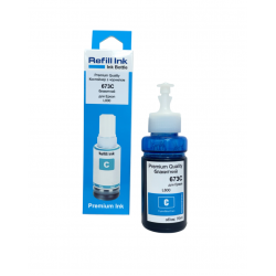 Контейнер з чорнилом Premium Quality для Epson  L1800/L800/L805/L810/L850 673 70мл Cyan C13T67324A