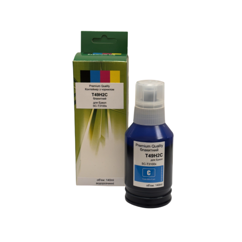 Контейнер з чорнилом Premium Quality Epson SC-T3100x/T3170x T49 140 ml. Cyan pigment (C13T49H20N)