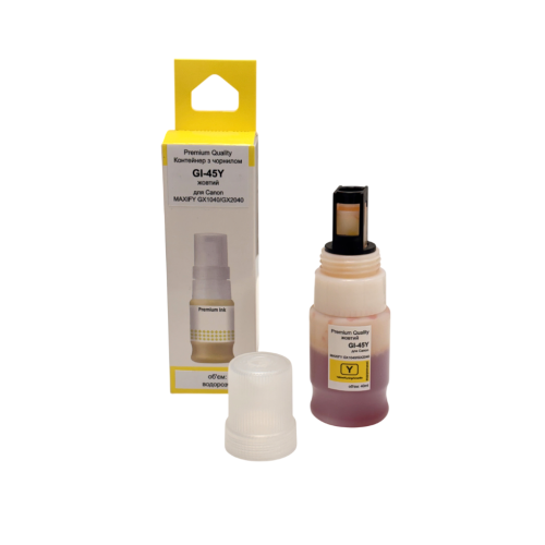 Контейнер з чорнилом Premium Quality Canon MAXIFY GX1040/GX2040 GI-45 40 ml. Yellow водорозчинне (6287C001)