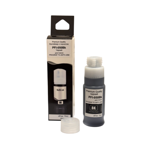 Контейнер з чорнилом Premium Quality Canon imagePROGRAF TC-20/TC-20M, PFI-050 70 ml. водорозчинне Black (5698C001AA)