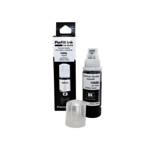 Контейнер з чорнилом Premium Quality для Epson L8050/L18050 108 70мл Black C13T09C14A