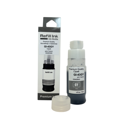 Контейнер з чорнилом Premium Quality для Canon Pixma G540/640 , GI-43 70мл Grey 4707C001