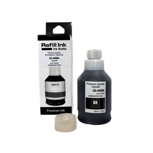 Контейнер з чорнилом Premium Quality Canon Pixma Maxify 3040/4040/GX5040/GX6040/GX7040, GI-46 170мл Black 4411C001